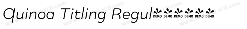 Quinoa Titling Regul字体转换